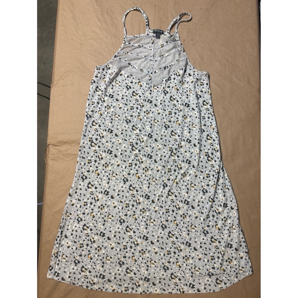 PJ Salvage Chemise Grey‎ Lingerie Lace Nightgown Slip Dress. Size Small